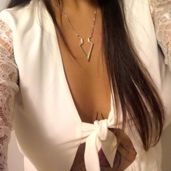 Tie Front Lace Romper - Picture 5 of 5